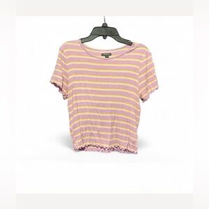 Wild Fable Lilac and Yellow/White Striped Tee